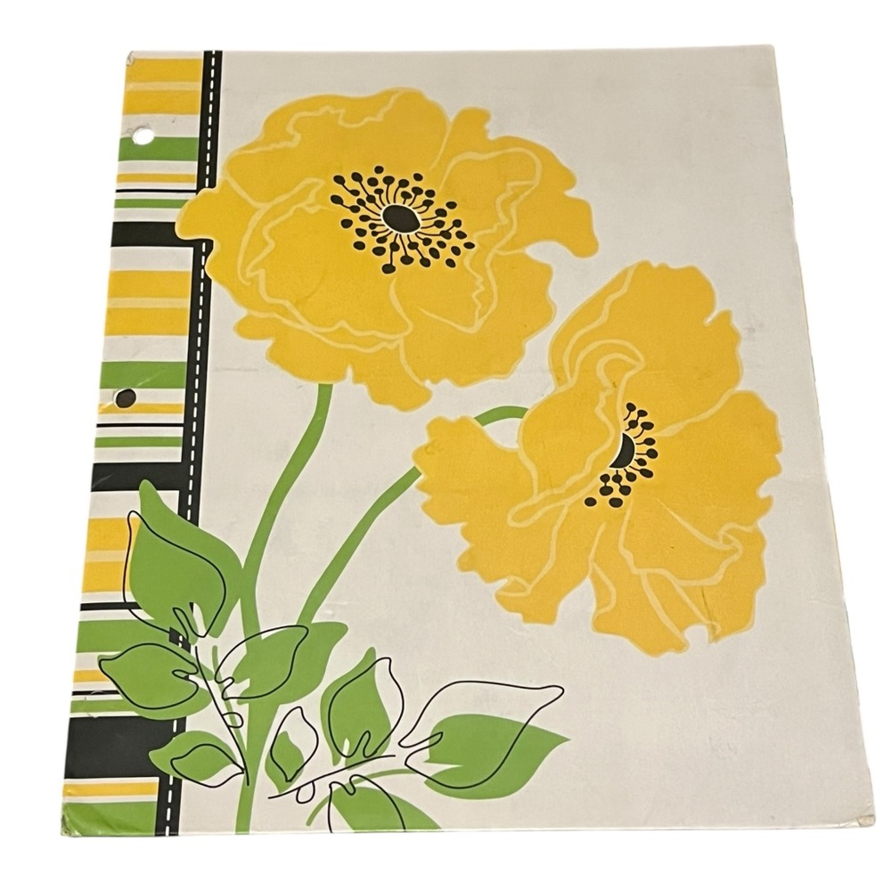 Jack by BB Dakota Striped Yellow and Green Binder
